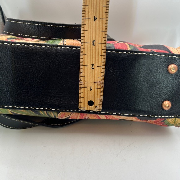 Patricia Nash satchel handbag purse leather multicolor Rienzo tropical escape - Picture 8 of 13
